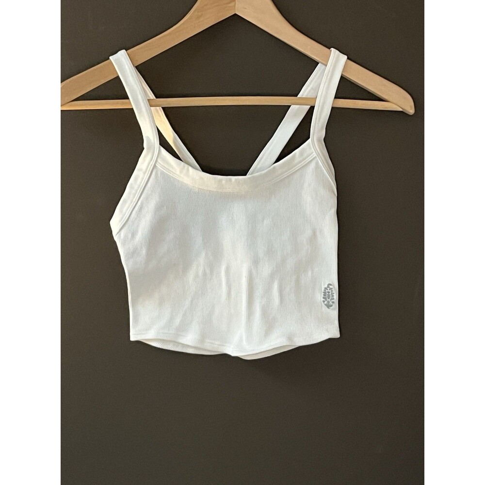 NWT FP Movement Free People All Clear Cami Ribbed Crop Tank White XS/S